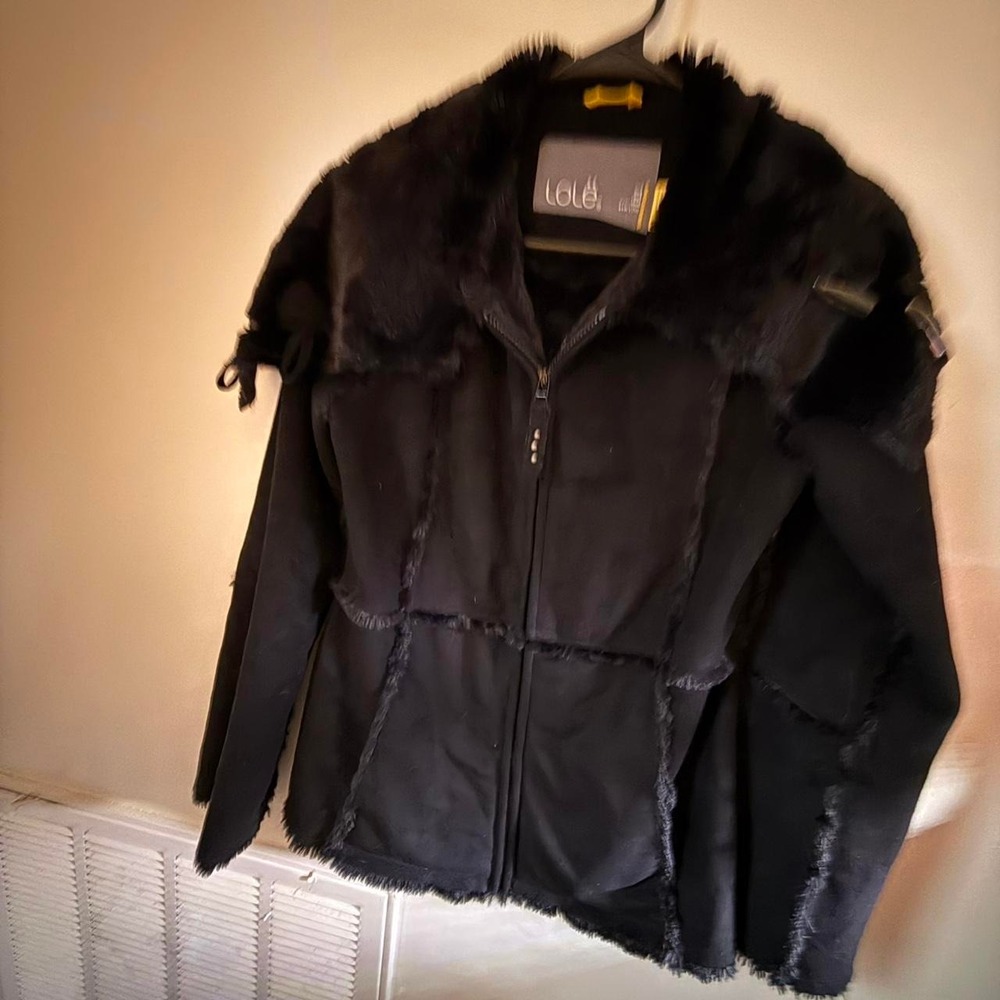 Lole Suede Fur Trim Coast Size S